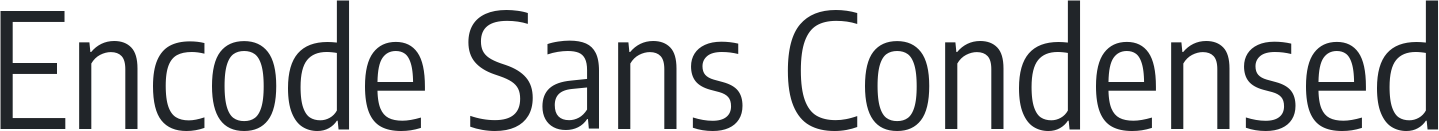 Encode Sans Condensed Preview